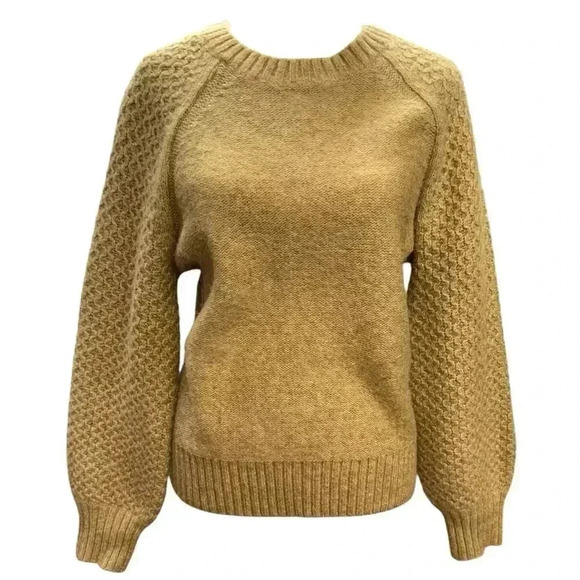 J.Crew Wool Blend Popover Long Sleeve Sweater In a Neutral Color Size Small - Picture 4 of 10